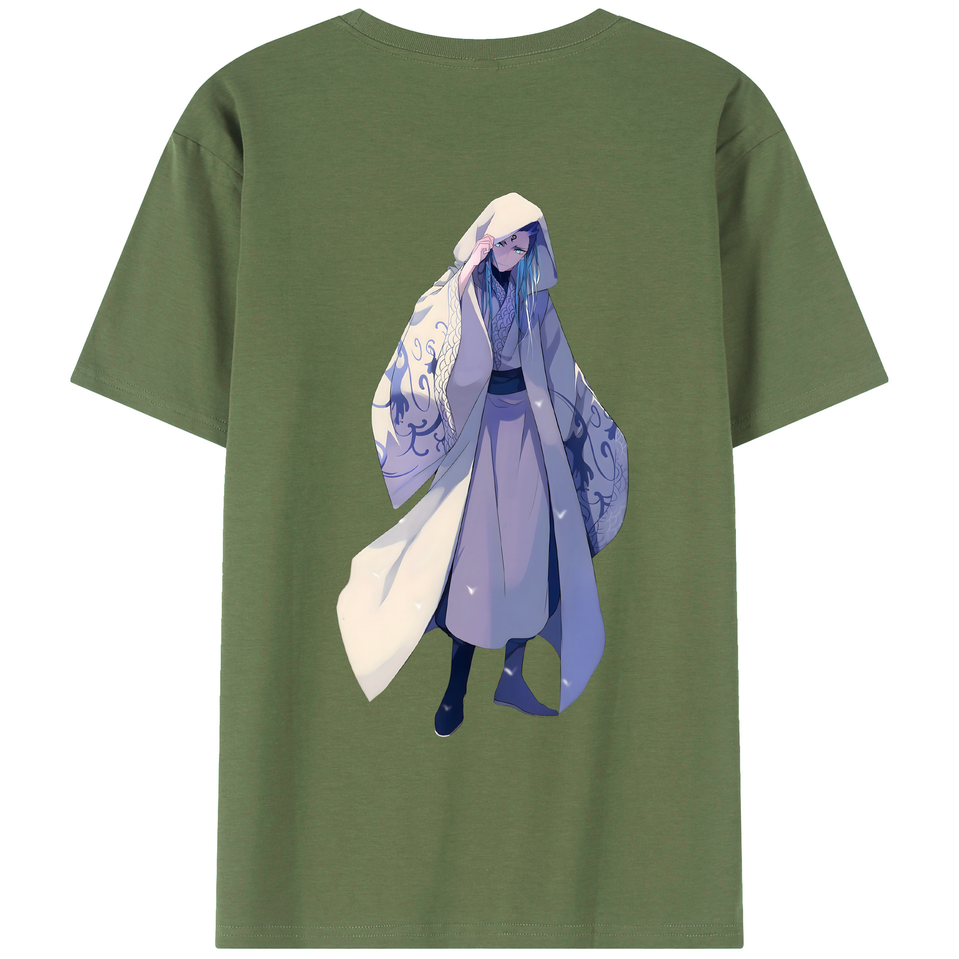 （画像用） Ne Zha 2 ナタ 魔童の大暴れ 綿100％ メンズ半袖Tシャツ（バックプリント） 通気性